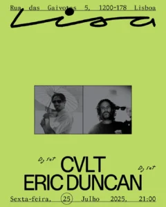 Sala Lisa Apresenta: CVLT & Eric Duncan em Lisboa