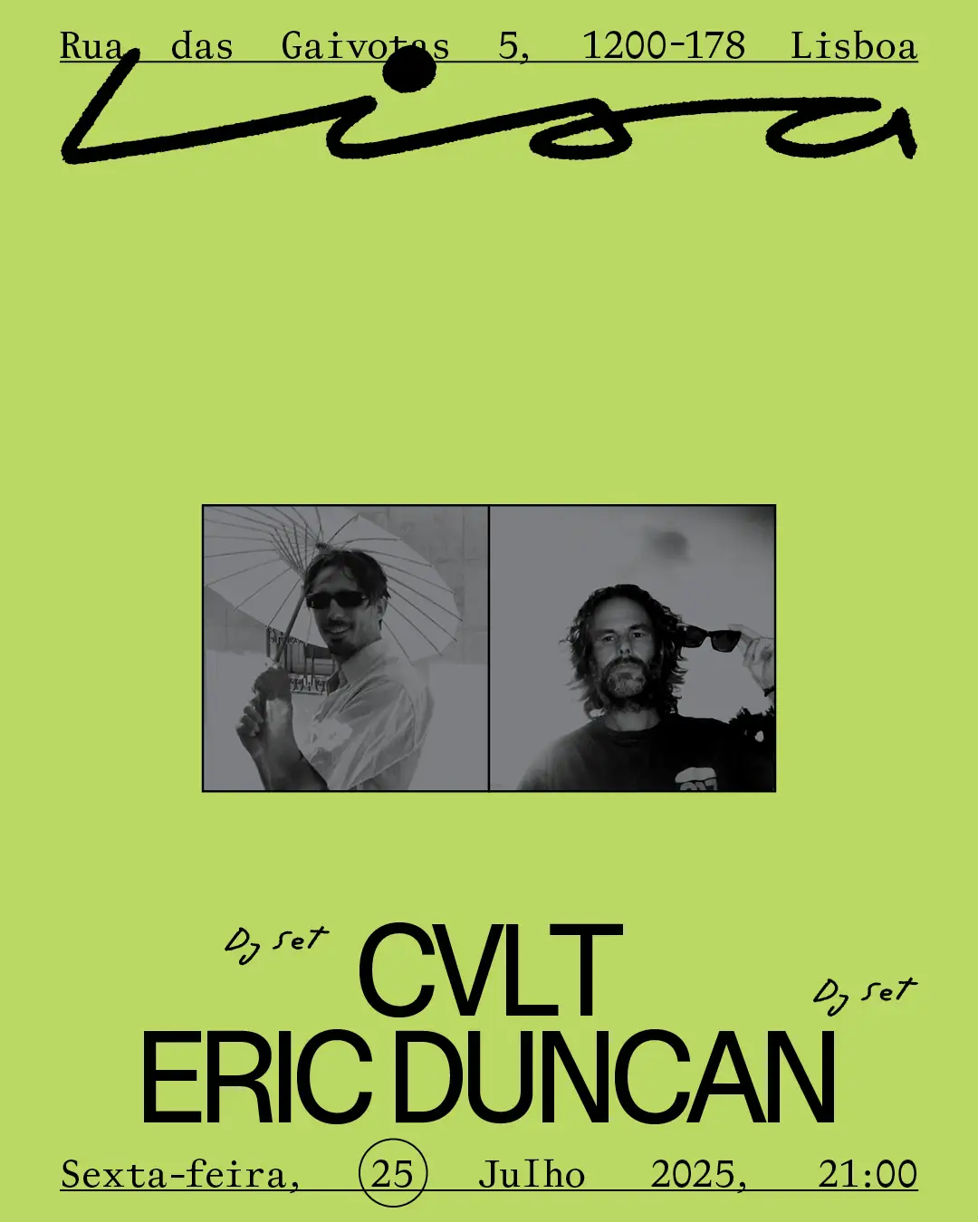 Sala Lisa Apresenta: CVLT & Eric Duncan em Lisboa