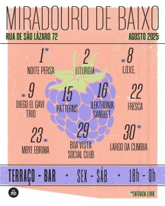 Eventos Musicais gratuitos animam agosto no Miradouro de Baixo
