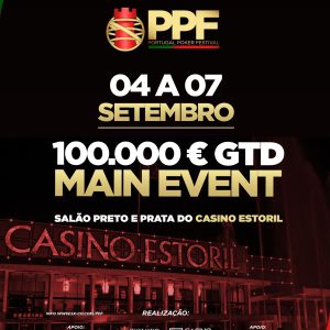 Torneios de poker em setembro no Salão Preto e Prata do Casino Estoril