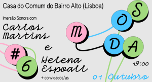 SOMDA #6 – Imersão Sonora com Carlos Martins e Helena Espvall