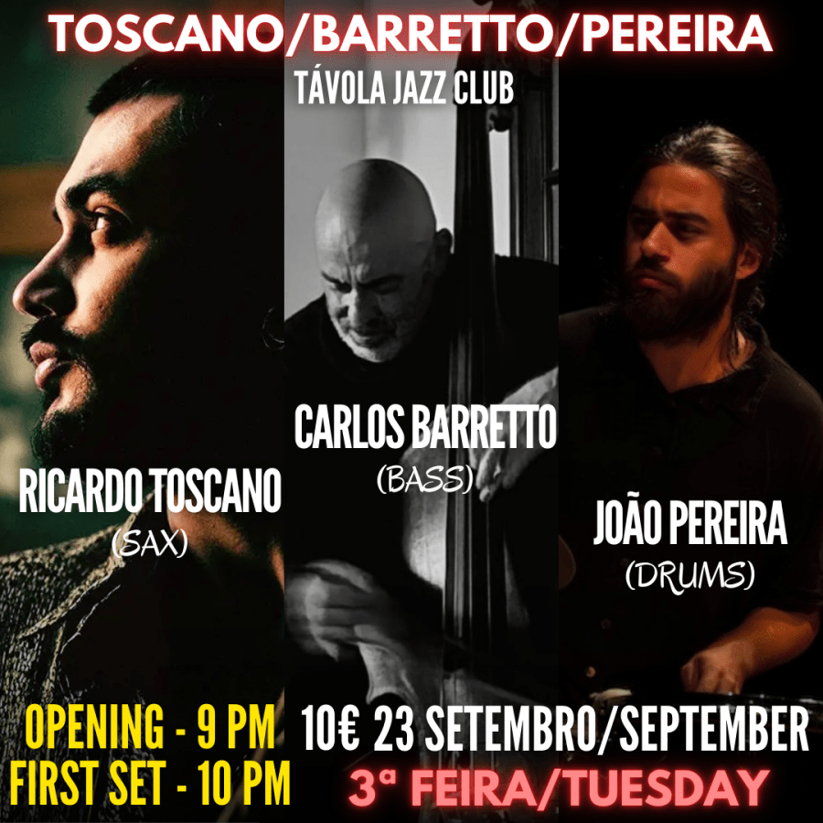 Toscano/Barretto/Pereira levam jazz de excelência ao Távola Jazz Club
