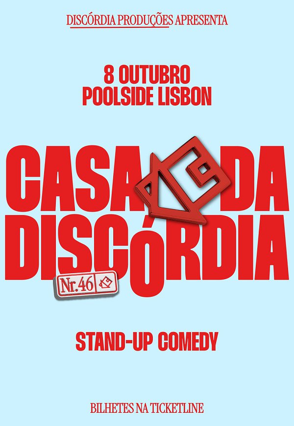 Casa da Discórdia nº 46 traz uma noite de stand-up comedy ao Poolside Hub