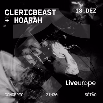 Clericbeast + Hoarah ao vivo em Lisboa – Casa do Capitão