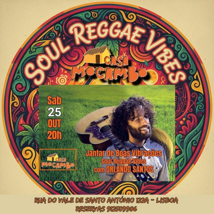 Jantar Boas Vibrações com Orlando Santos – Soul, Blues e Reggae à Mesa