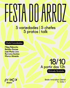 FESTA DO ARROZ · Praça Beato · 18 Outubro