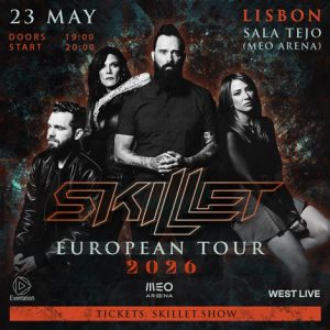 SKILLET regressa a Lisboa com digressão europeia em 2026