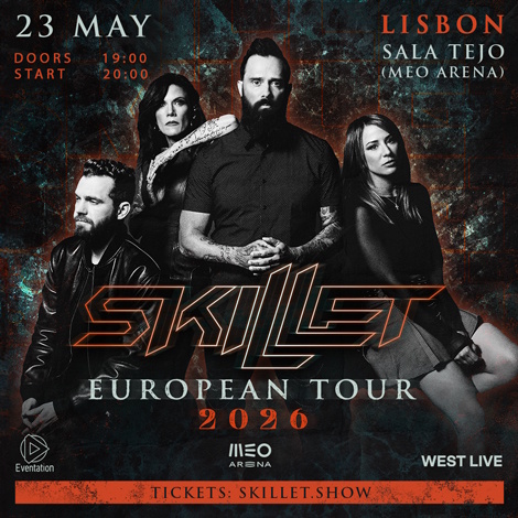 SKILLET regressa a Lisboa com digressão europeia em 2026