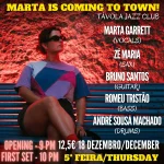 Marta is Coming To Town! - Live Jazz no Távola Jazz Club