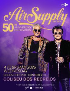 AIR SUPPLY chega a Lisboa com concerto especial de 50 anos no Coliseu dos Recreios