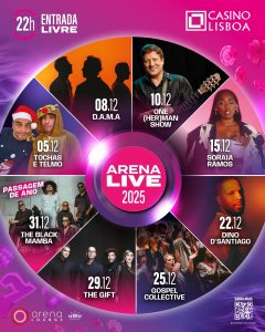 Casino Lisboa oferece cartaz de luxo com entrada livre no Arena Live 2025