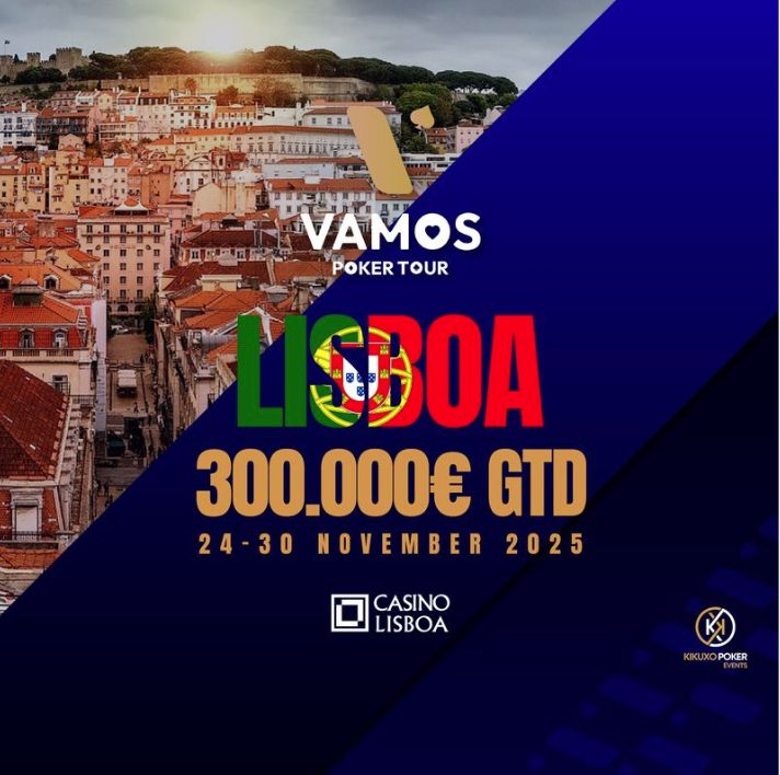 Vamos Poker Tour no Casino Lisboa com um prémio garantido de 300 mil euros