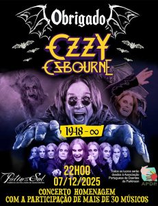 Concerto solidário celebra Ozzy Osbourne no Pátio do Sol