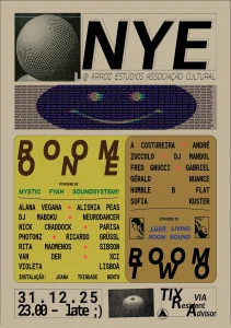 NYE 2025/26 • Arroz Estúdios: Maratona de Música Eletrónica em Lisboa