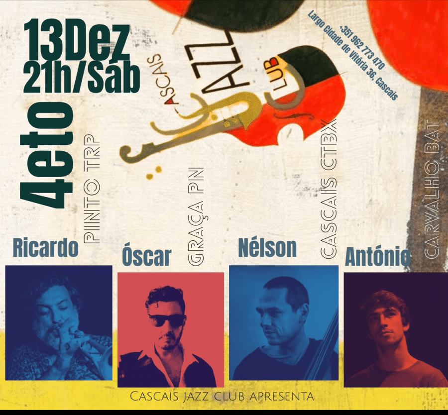 Quarteto de Jazz em Cascais com Ricardo Pinto e Convidados