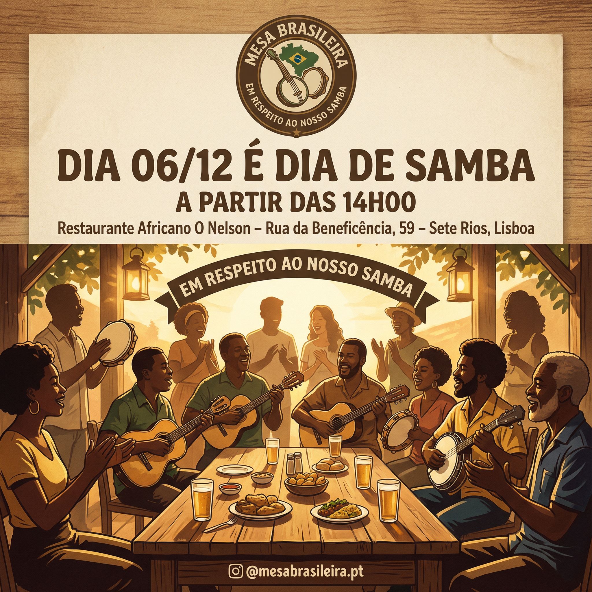Mesa Brasileira Roda de Samba