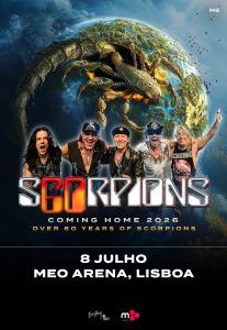Scorpions regressam a Portugal em 2026 com concerto único no MEO Arena