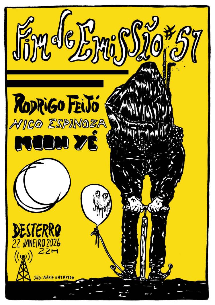 Fim de Emissão #57 leva experimentação sonora ao Desterro com Rodrigo Feijó, Nico Espinoza e Moon Yé