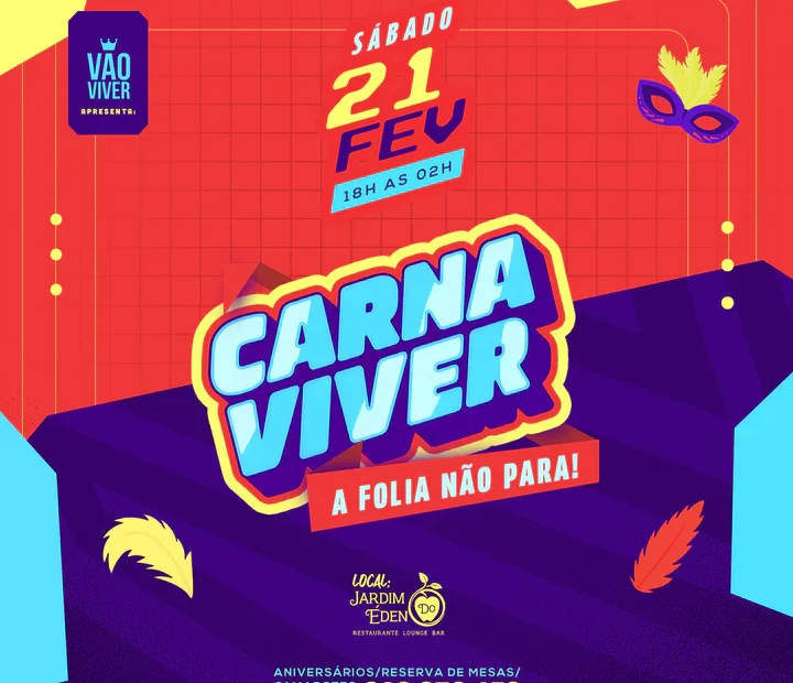 CarnaVIVER - A folia não para! / Carnaval, Pagode, Samba, Axé