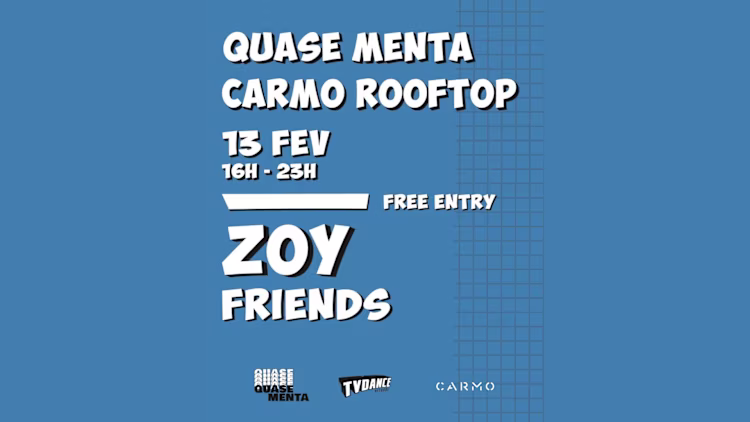 Quase Menta celebra aniversário de Zoy com sunset party no Carmo Rooftop