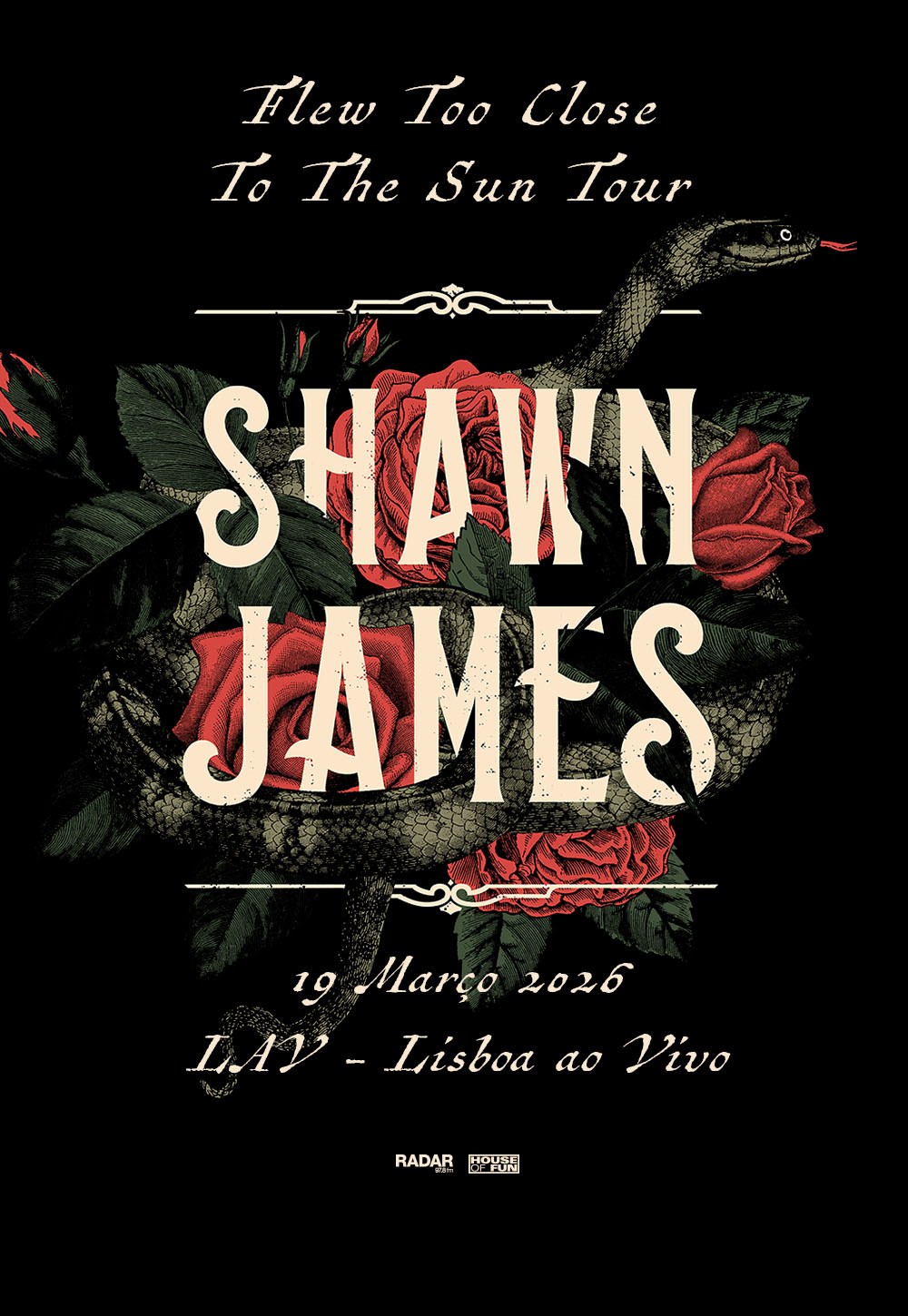 Shawn James estreia “Flew Too Close to the Sun Tour”