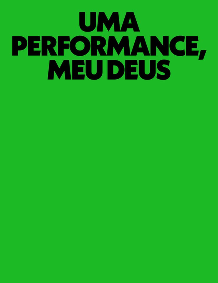 Uma performance, meu Deus – Teatro