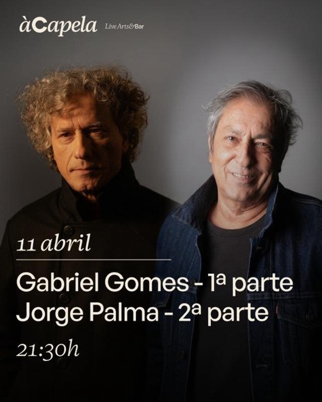 Gabriel Gomes e Jorge Palma juntam-se em concerto intimista