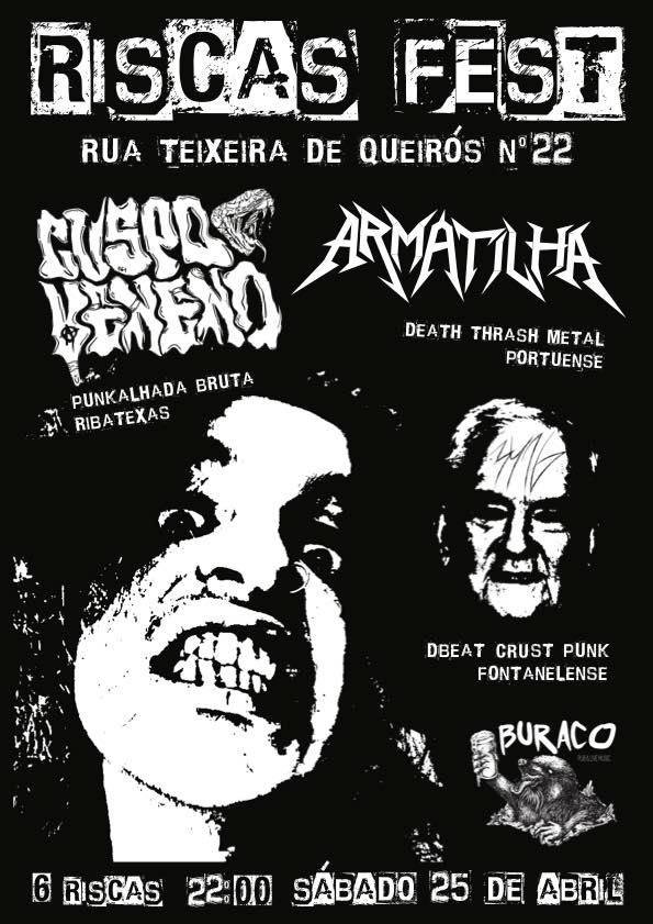Cuspo Veneno, Armatilha e 3416” trazem noite de punk e ruído ao Buraco