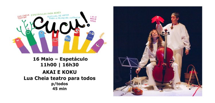 Akai e Koku” leva teatro infantil mágico à Lua Cheia em Lisboa com maçãs voadoras e um mundo de imaginação