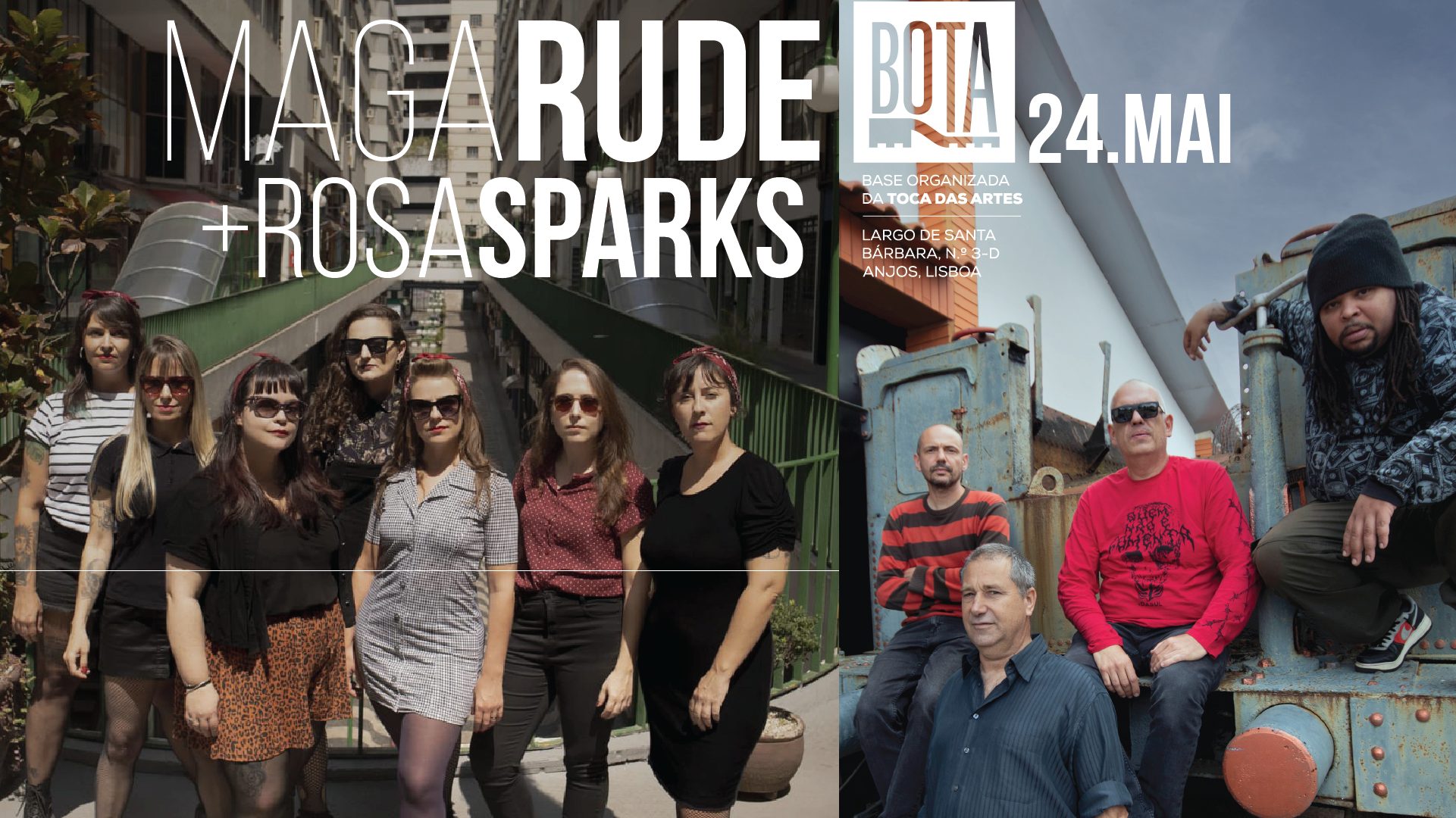 Maga Rude + Rosa Sparks trazem noite de ska, punk e resistência ao BOTA em Lisboa