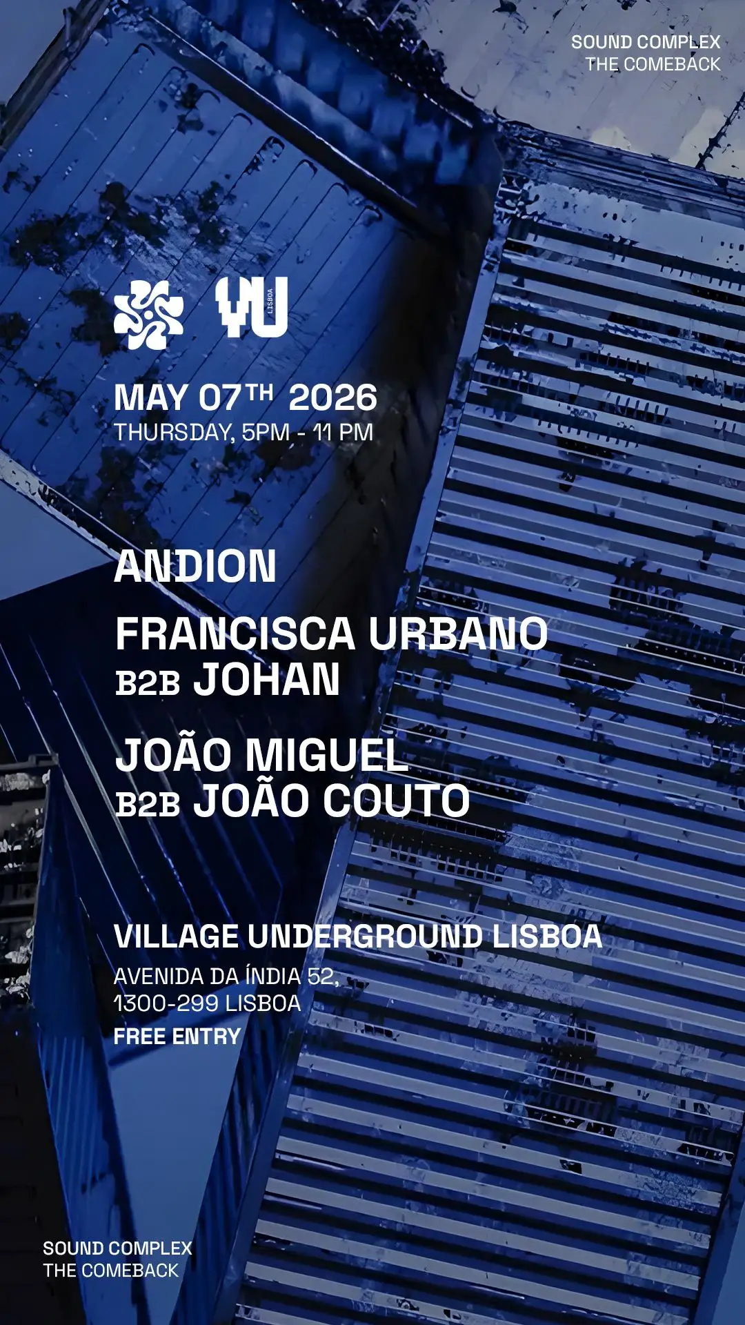 Sound Complex regressa a Lisboa com matiné gratuita no Village Underground
