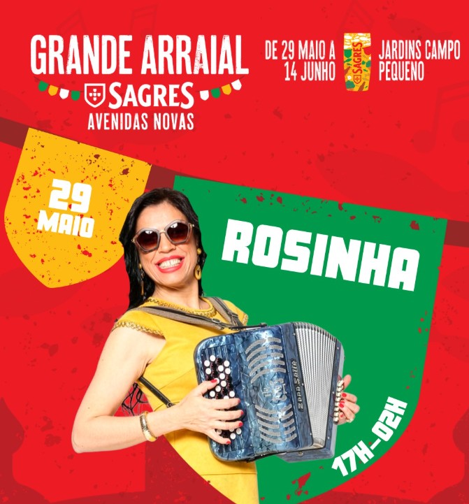 Grande Arraial Sagres arranca com Rosinha e promete abrir os Santos em grande