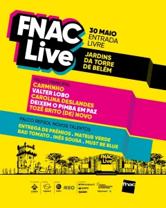 FNAC Live 2026 regressa a Lisboa com concertos gratuitos junto à Torre de Belém