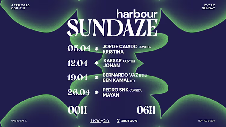 Harbour Sundaze com Pedro Snk e Mayan prolonga o domingo até à madrugada no Cais do Gás