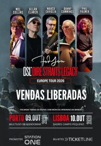 Dire Straits Legacy trazem os grandes clássicos do rock a Lisboa em 2026