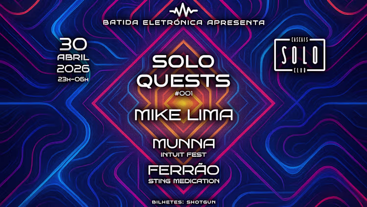 Batida Eletrónica leva “Solo Quests #001” a Cascais com noite de psy techno no SOLO CLUB