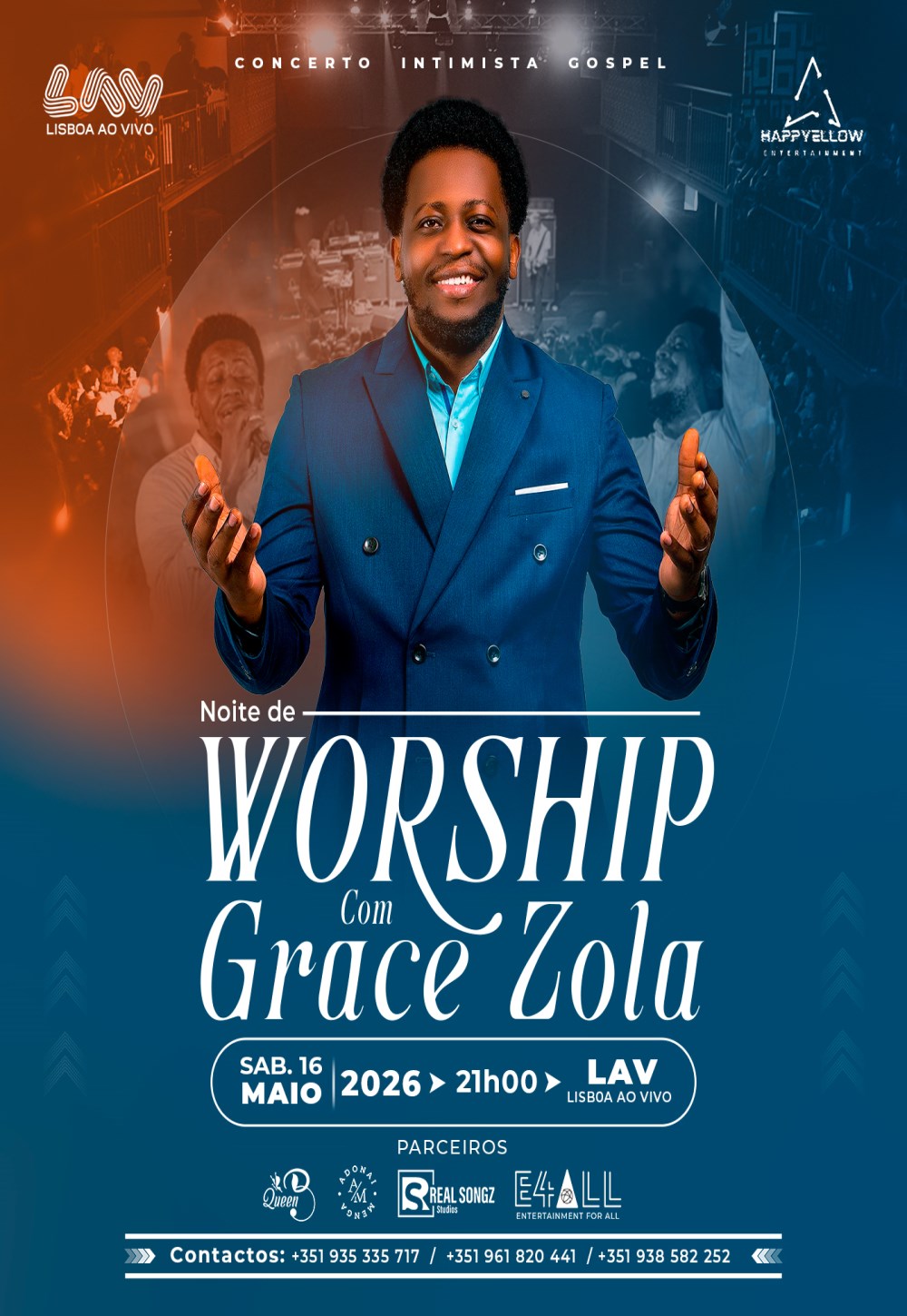 Worship com Grace Zola chega a Lisboa: noite de adoração e música espiritual no LAV