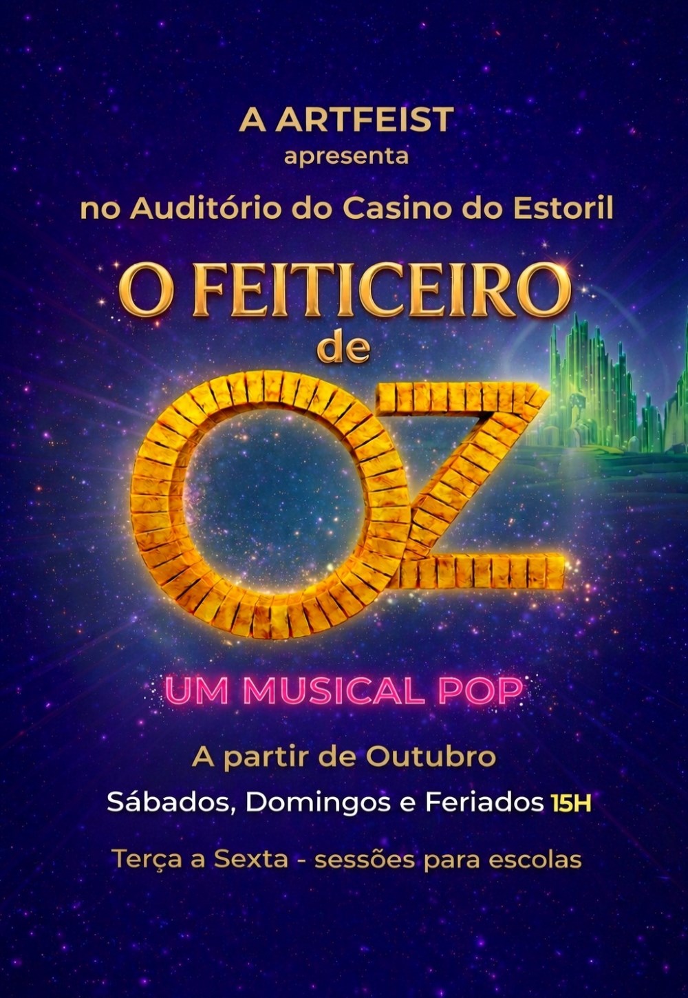 “Feiticeiro de Oz | Um Musical Pop” traz magia, música e cor ao palco num espetáculo para toda a família
