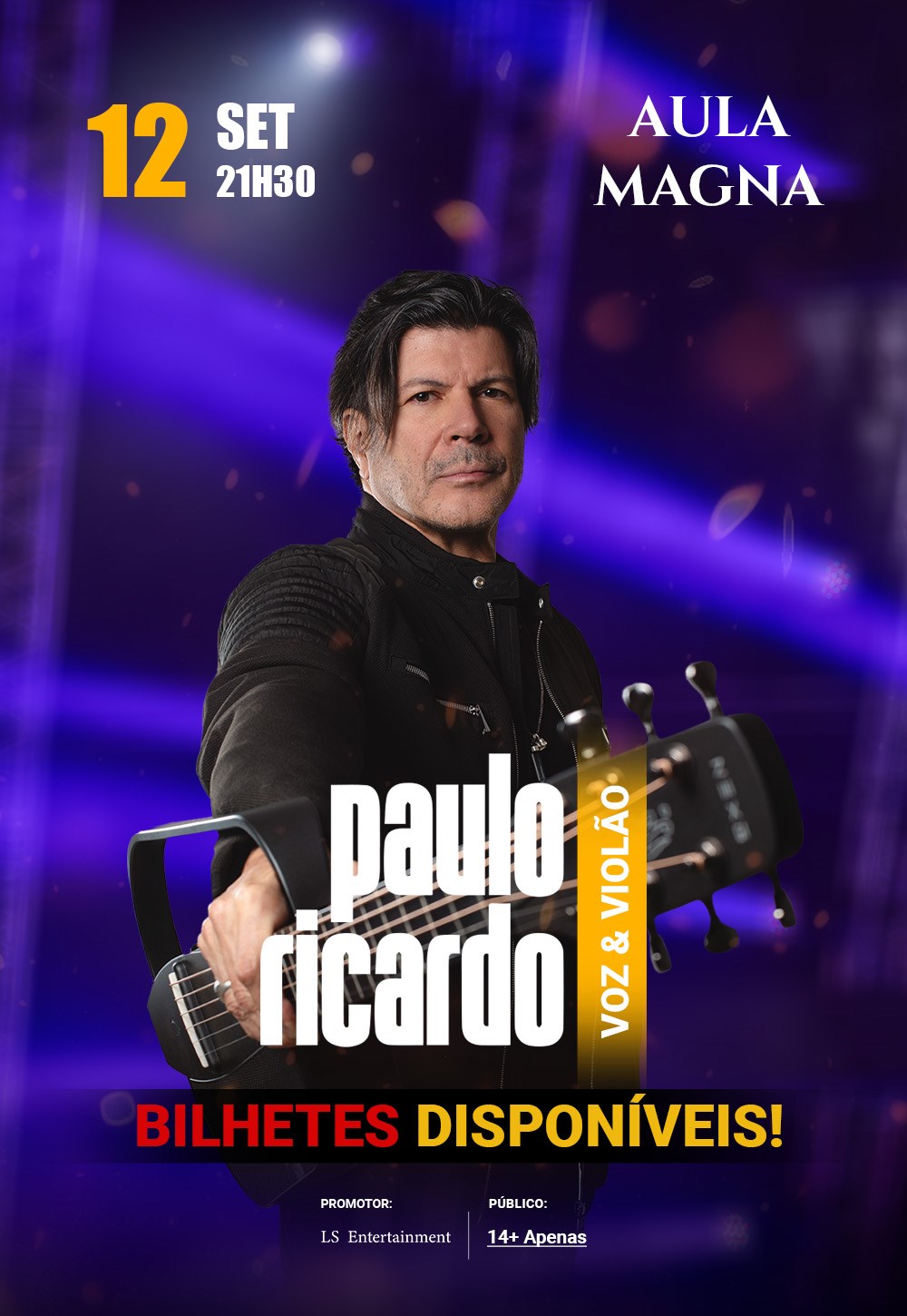 Paulo Ricardo atua em Lisboa na Aula Magna com concerto que celebra décadas de carreira e grandes êxitos do rock brasileiro