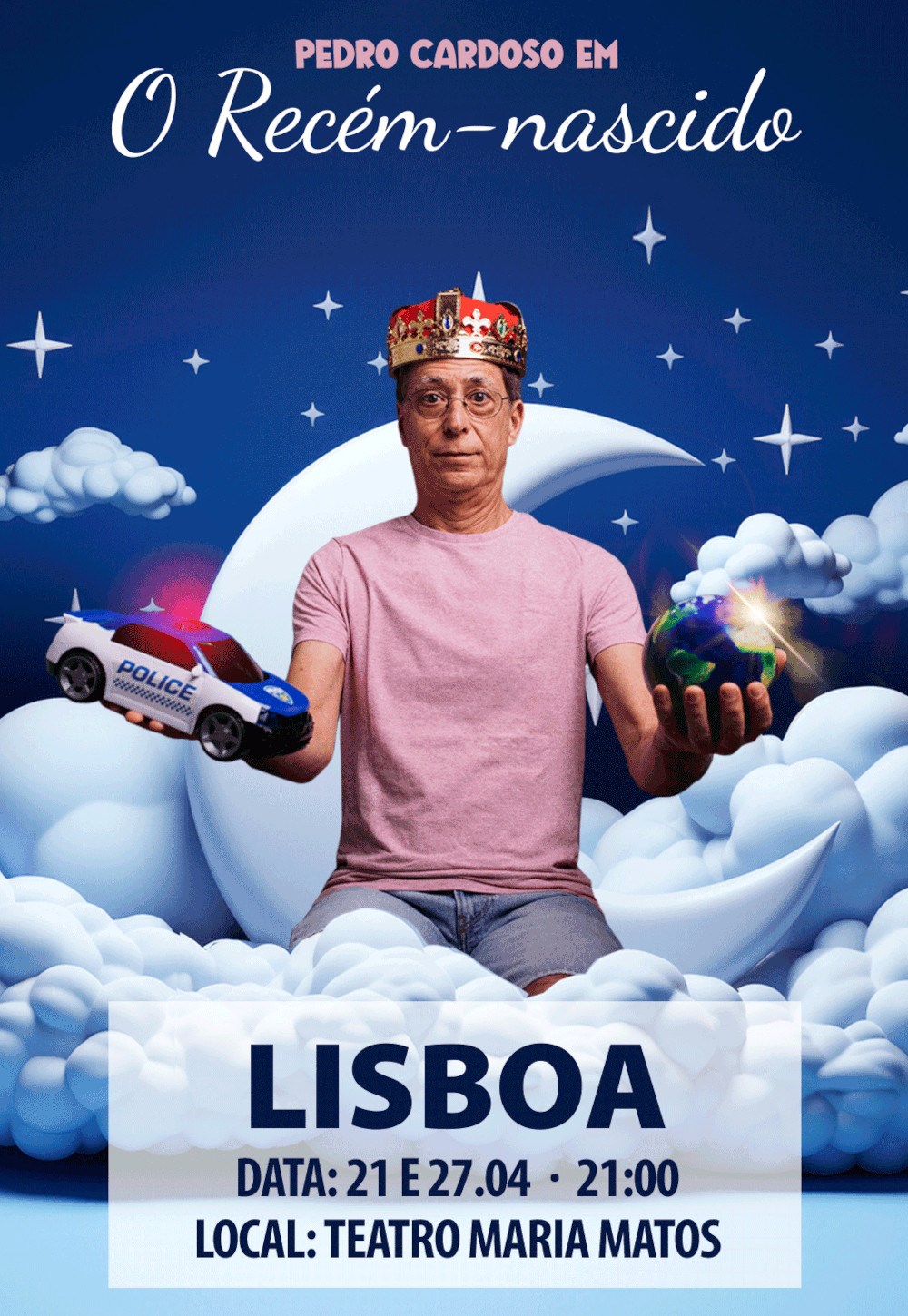 Pedro Cardoso apresenta “O Recém-Nascido” em Lisboa — uma comédia premiada sobre a vida, o absurdo e o antes de nascer