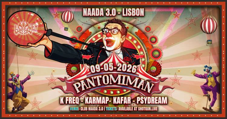 Lisboa recebe noite psicadélica com humor e dança: Samaveda apresenta “Pantomiman” no NAADA 3.0