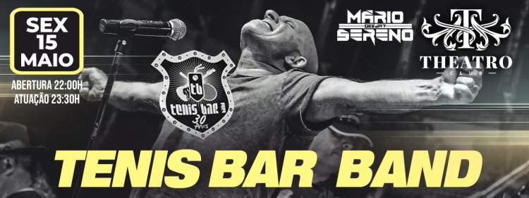 Tenis Bar Band atua no Theatro Club com concerto e after party em Sintra