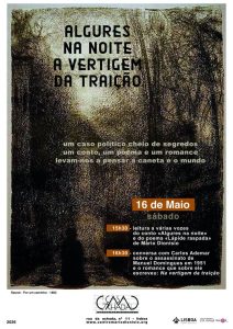 “Algures na noite: a vertigem da traição” junta literatura, memória e política em Lisboa