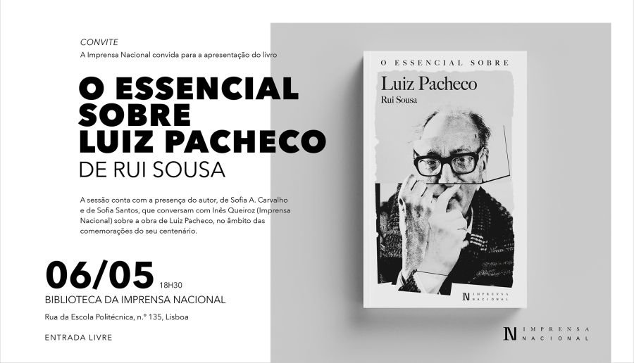 Lisboa celebra Luiz Pacheco com lançamento de novo livro na Biblioteca da Imprensa Nacional-Casa da Moeda