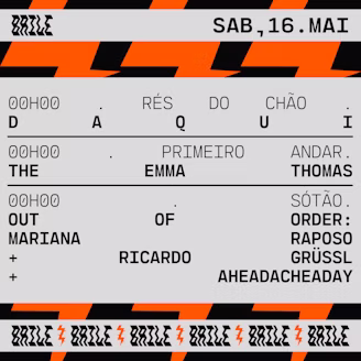 BAILE || DAQUI | OUT OF ORDER leva Mariana Raposo, Ricardo Grüssl e Aheadacheaday à Casa Capitão numa noite de eletrónica e dança até de madrugada
