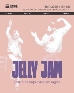 Jelly Jam leva teatro de improviso em inglês à Cossoul com entrada acessível