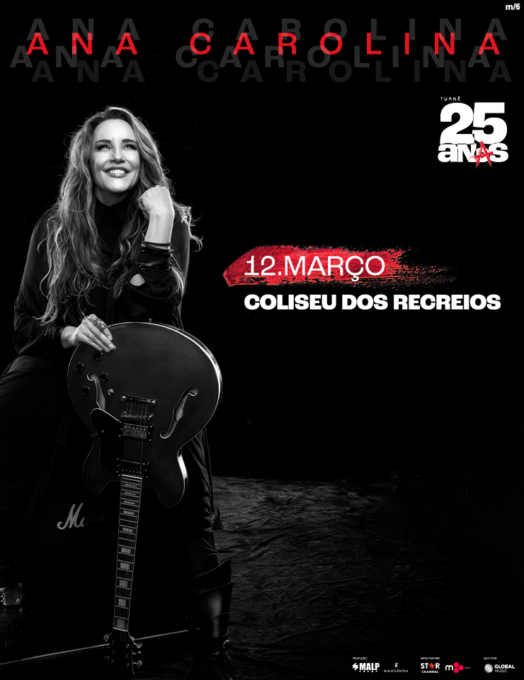 Ana Carolina celebra 25 anos de carreira no Coliseu de Lisboa com “25 Anas”