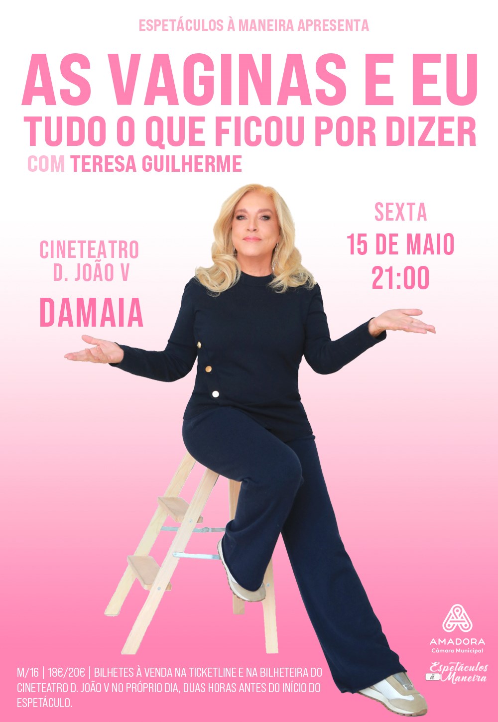 “As Vaginas e Eu” traz Teresa Guilherme a solo em espetáculo de humor sem filtros na Damaia