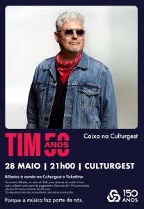 TIM celebra 50 anos de carreira com concerto especial na Culturgest