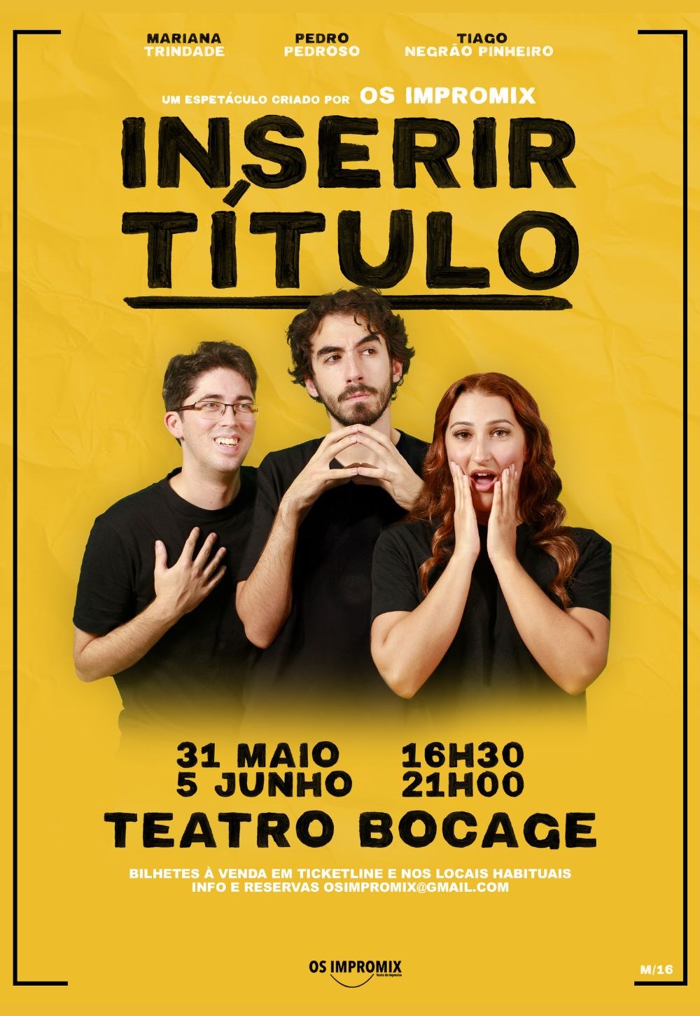 “ImproMix ao Vivo” transforma o público em dramaturgo no Teatro Bocage